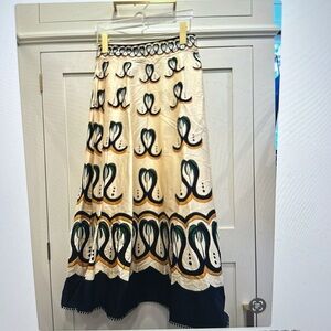 Off-White Coconut Tree Flow Skirt with hip pockets